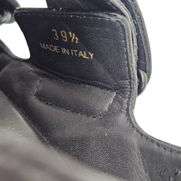 Prada Quilted Padded Strap Slingback Dad Sandal Black Leather Size 39.5 US 9.5 - Picture 11 of 12